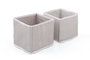 Hermia D2 Set Organizador Gris y Blanco de Tejido, 4 Piezas para el Hogar, Duradero y Elegante